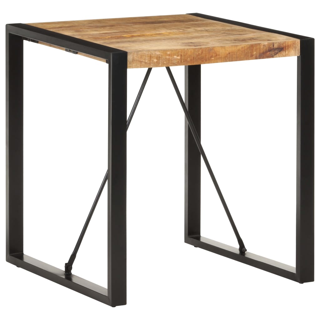 Dining table 70x70x75 cm rough mango solid wood