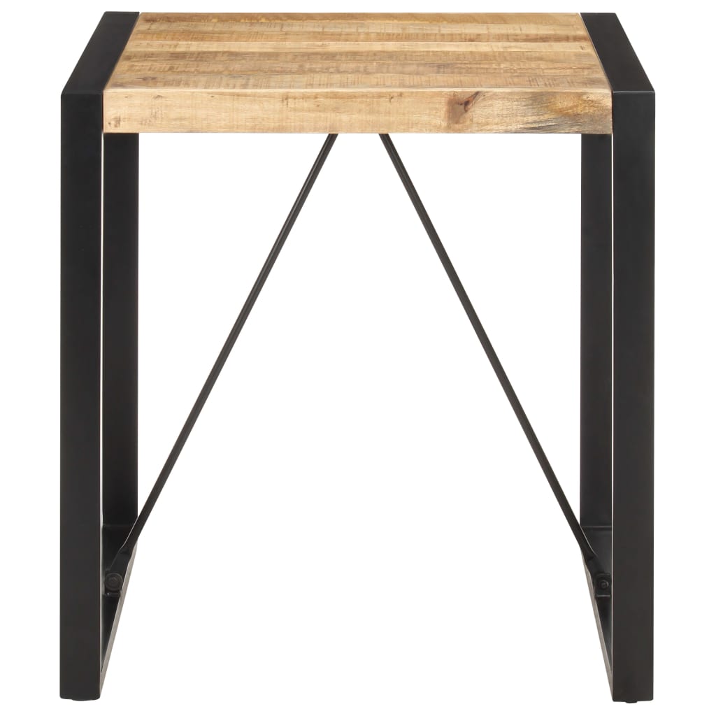 Dining table 70x70x75 cm rough mango solid wood