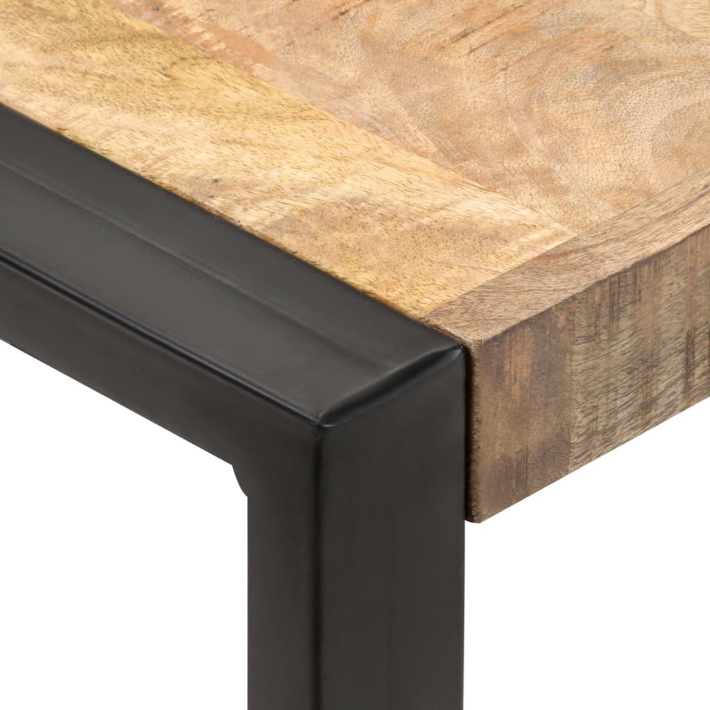 Dining table 70x70x75 cm rough mango solid wood