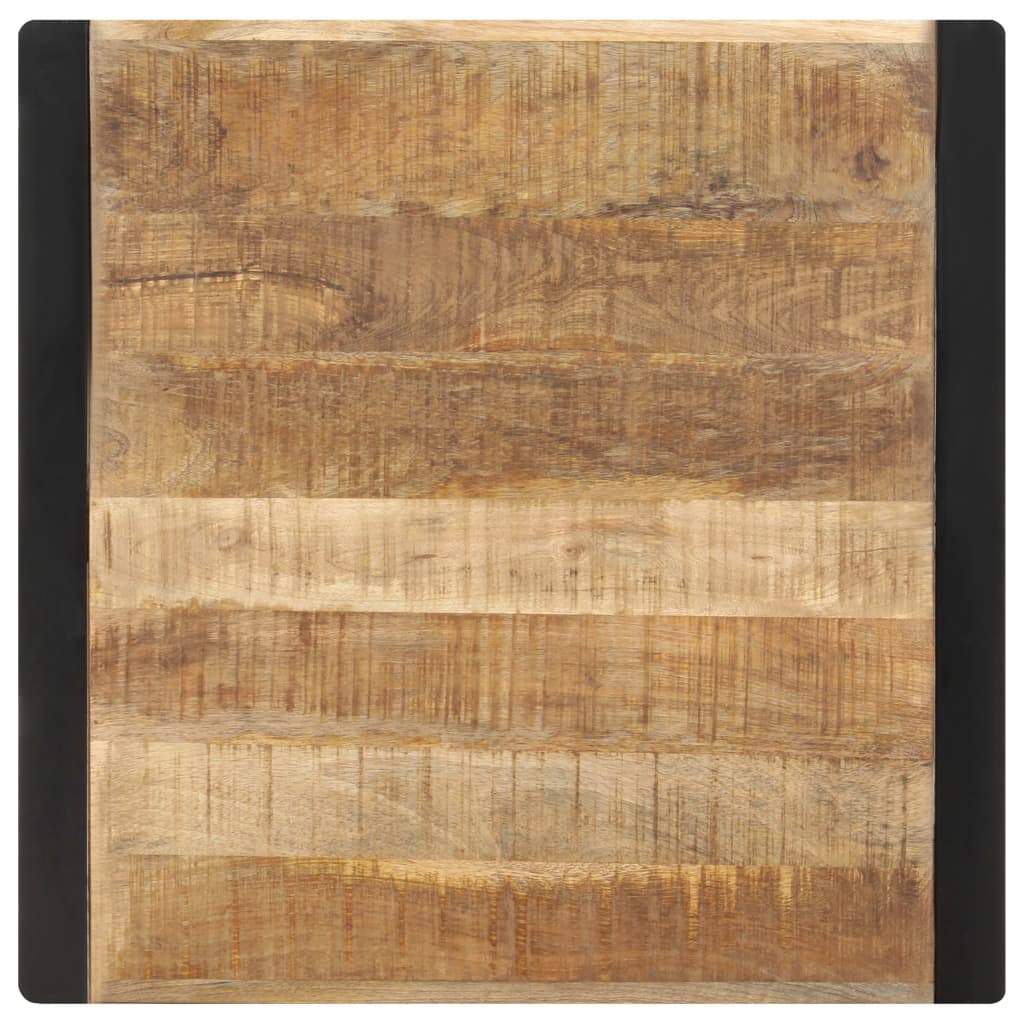 Dining table 70x70x75 cm rough mango solid wood