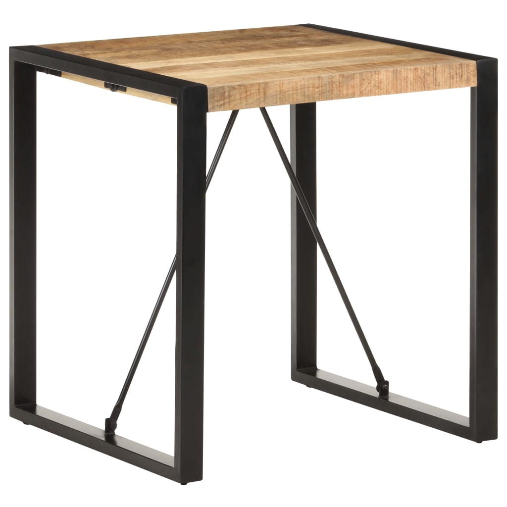 Dining table 70x70x75 cm rough mango solid wood