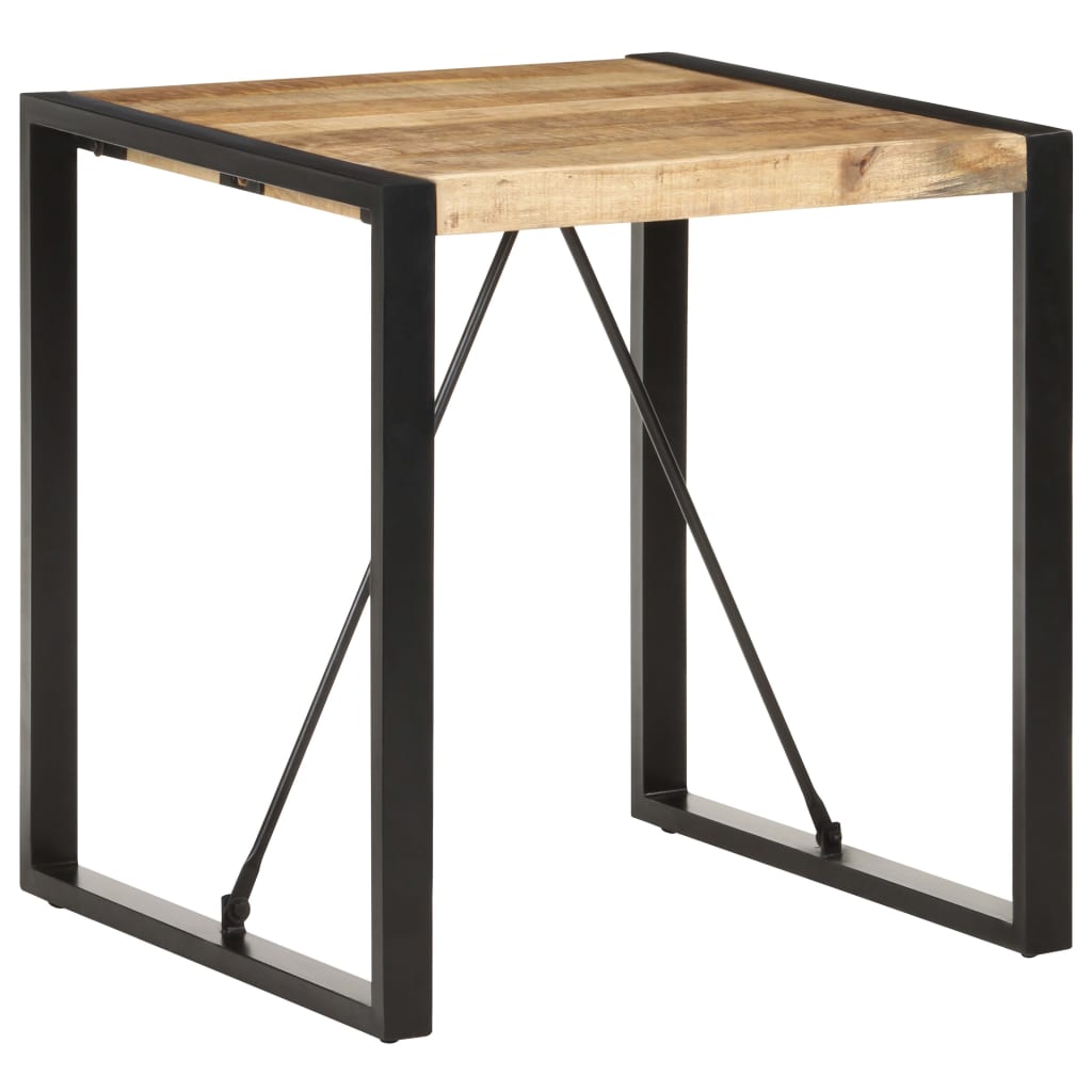 Dining table 70x70x75 cm rough mango solid wood