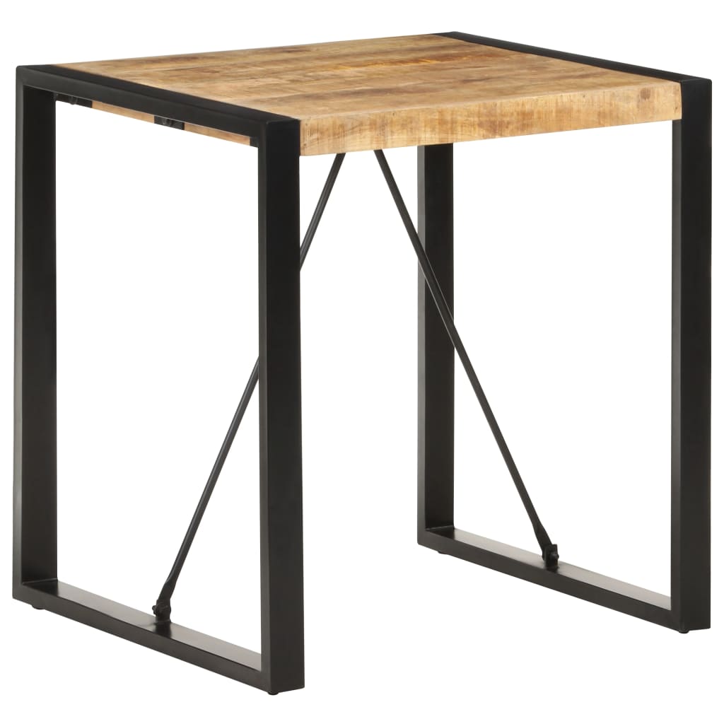 Dining table 70x70x75 cm rough mango solid wood