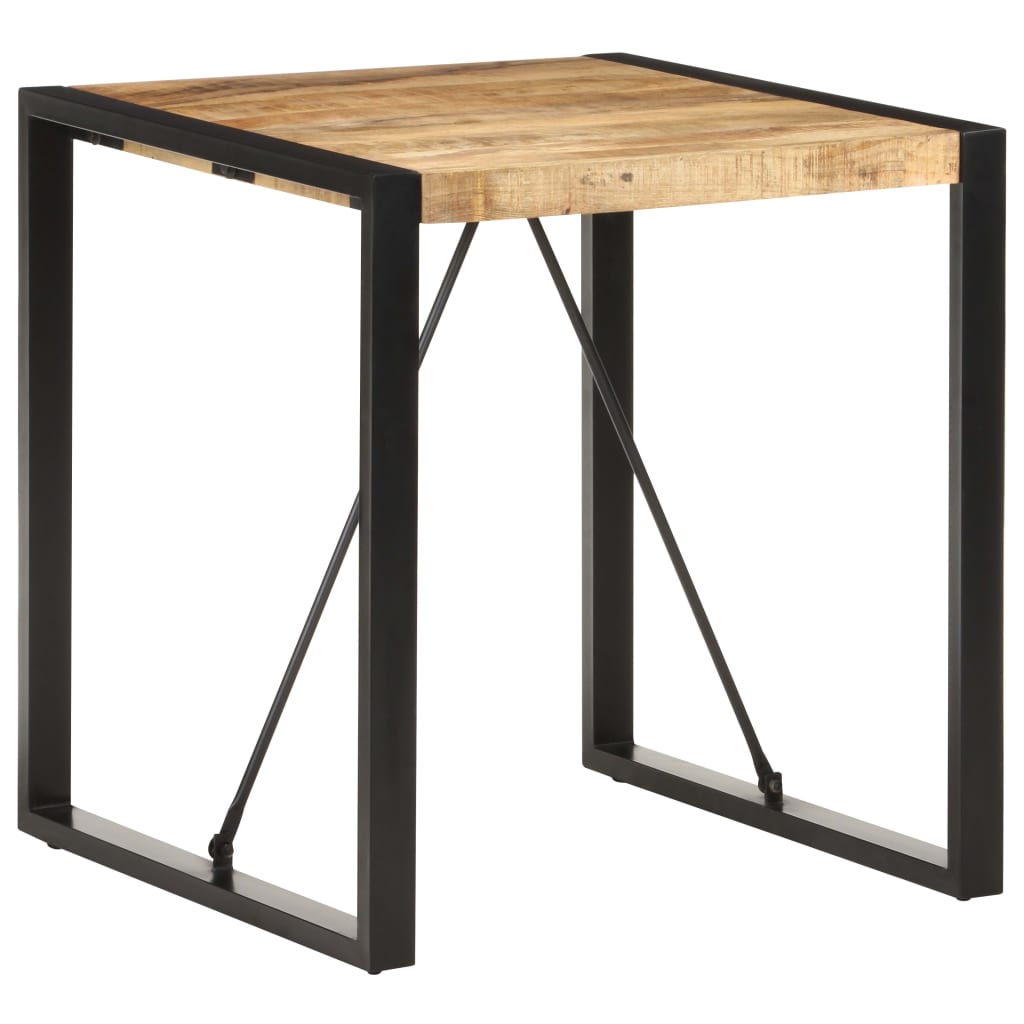 Dining table 70x70x75 cm rough mango solid wood