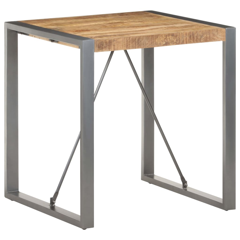 Dining table 70x70x75 cm rough mango solid wood