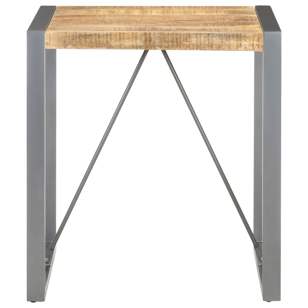 Dining table 70x70x75 cm rough mango solid wood
