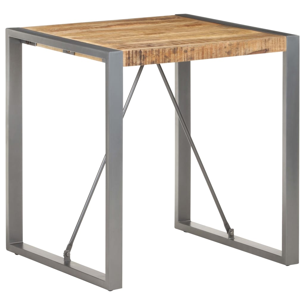 Dining table 70x70x75 cm rough mango solid wood