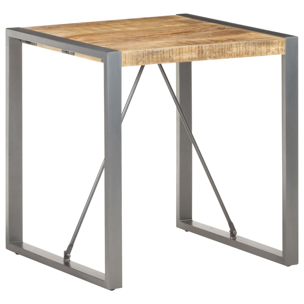 Dining table 70x70x75 cm rough mango solid wood