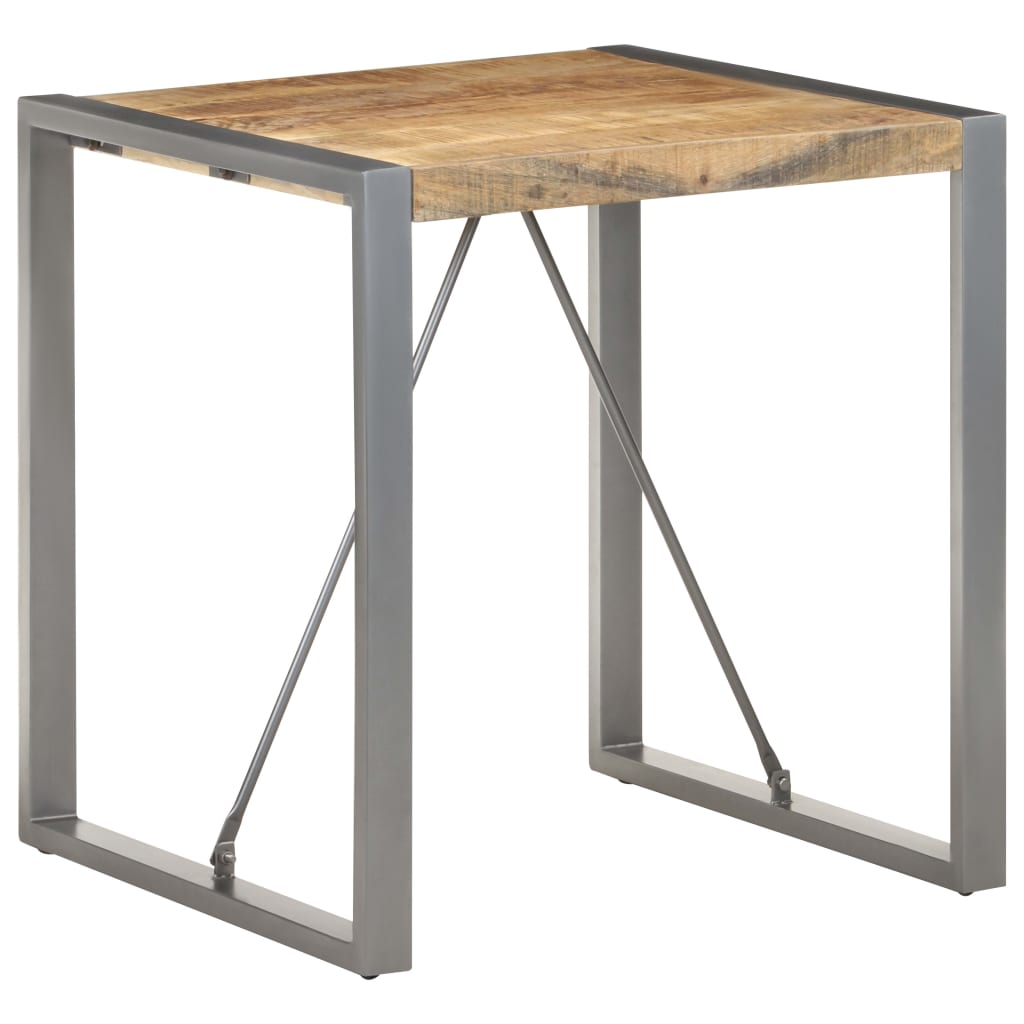 Dining table 70x70x75 cm rough mango solid wood