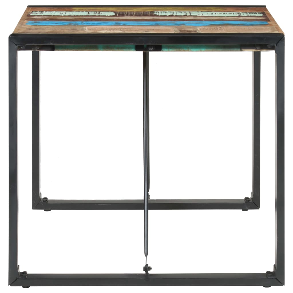 Dining table 80x80x75 cm solid reclaimed wood