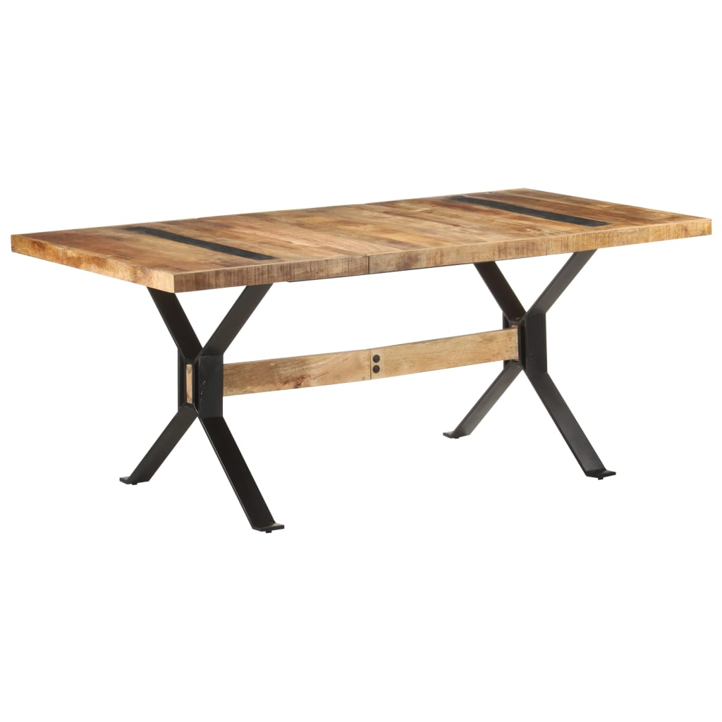 Dining table 180x90x76 cm Rough mango wood