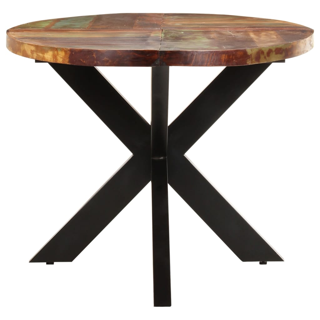 Table à manger ovale 200x100x75 cm en bois massif de récupération