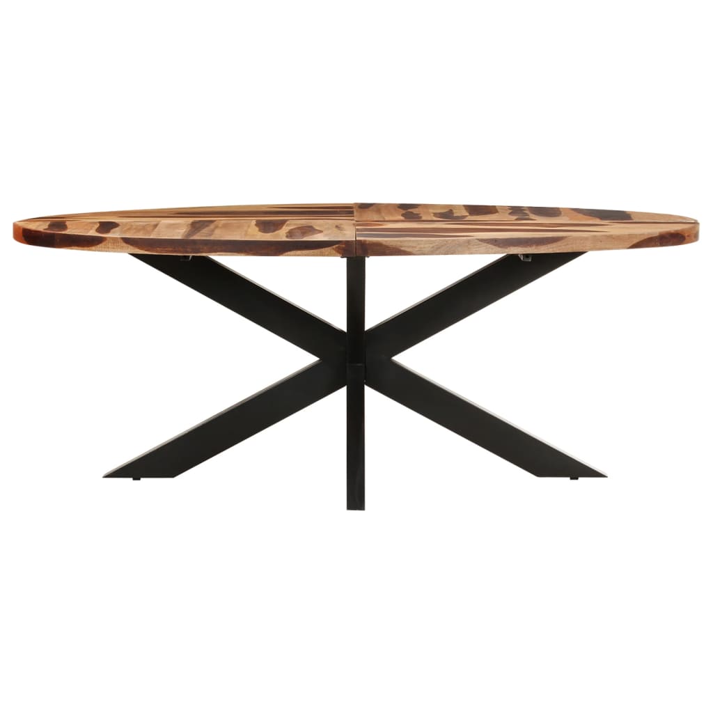 Table à manger ovale 200x100x75 cm en bois d'acacia