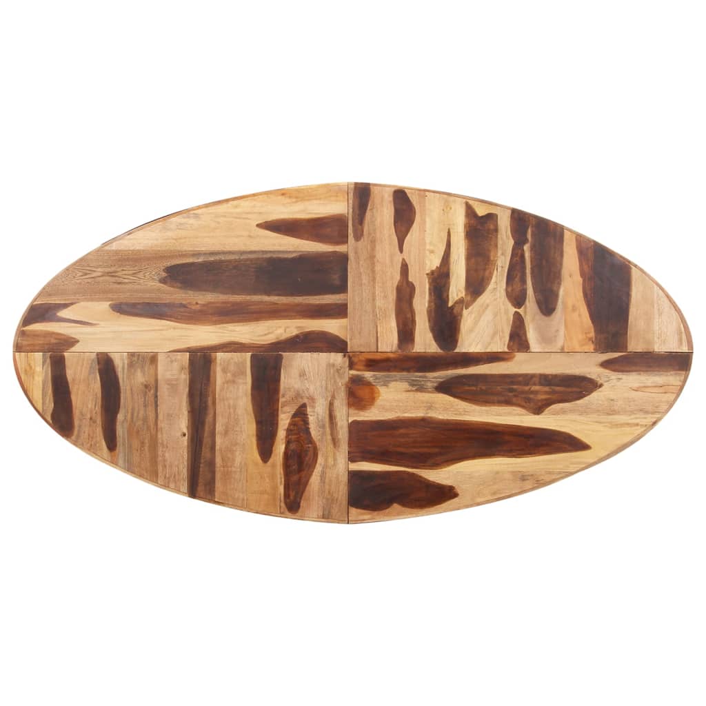 Table à manger ovale 200x100x75 cm en bois d'acacia