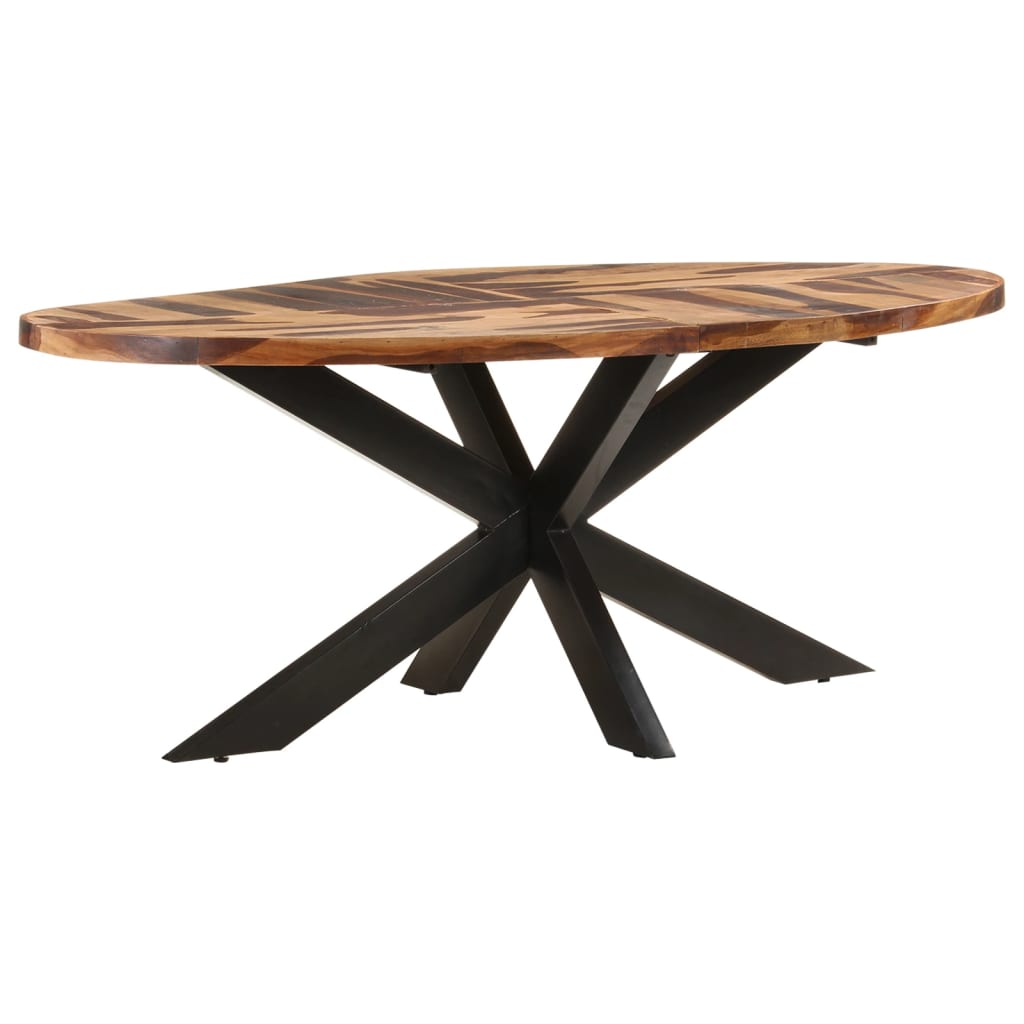 Table à manger ovale 200x100x75 cm en bois d'acacia