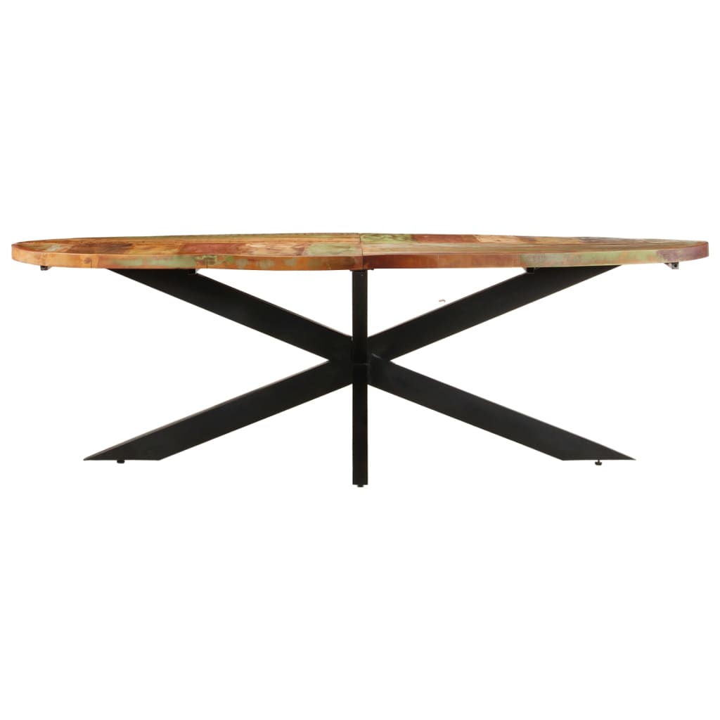 Dining table 240x100x75 cm solid reclaimed wood