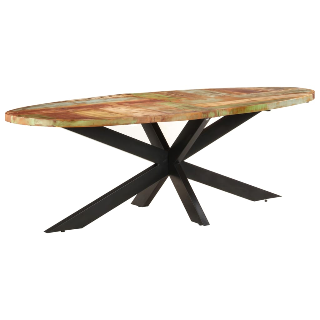 Dining table 240x100x75 cm solid reclaimed wood