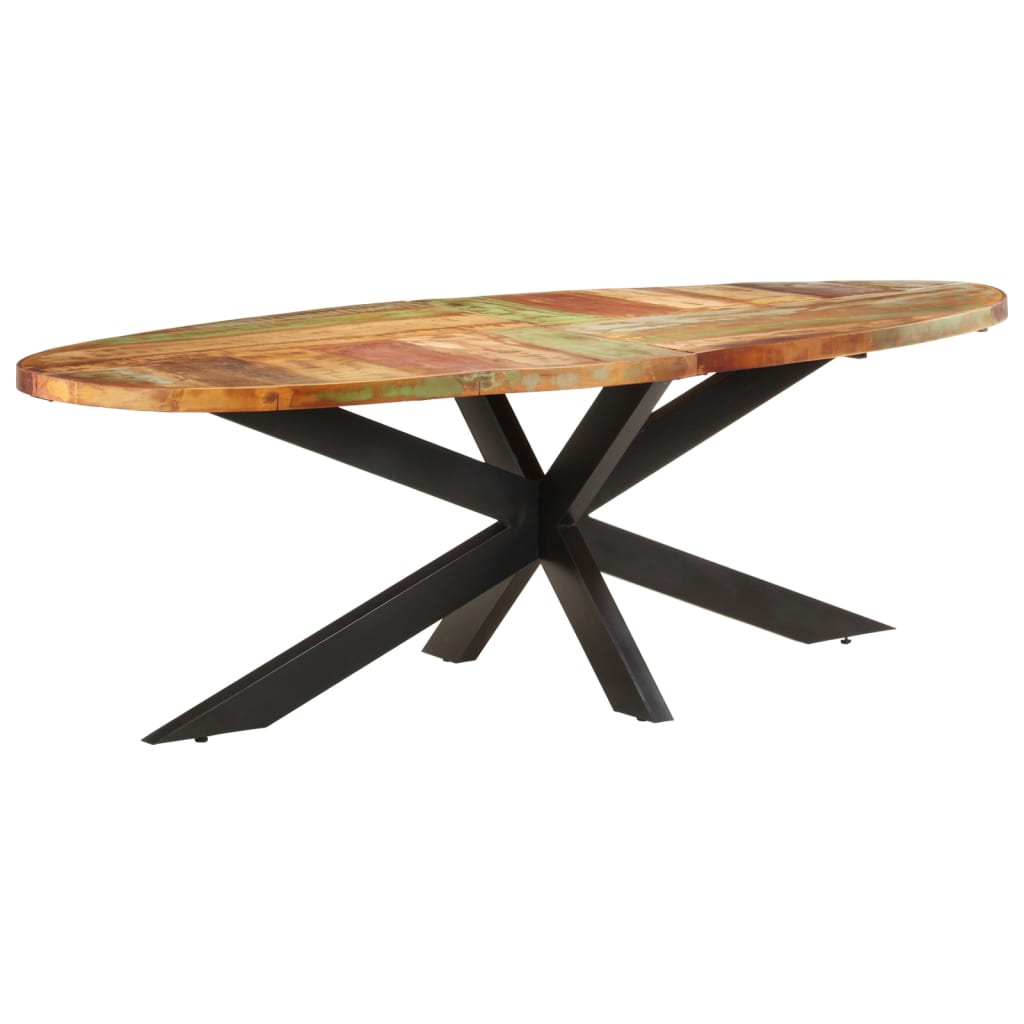 Dining table 240x100x75 cm solid reclaimed wood