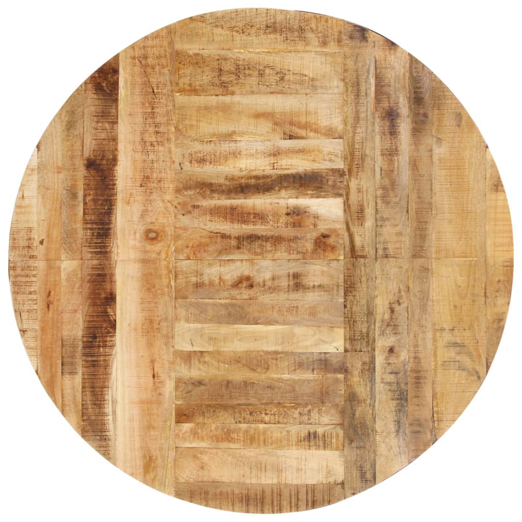 Table à manger ronde 175x75 cm en bois de manguier brut