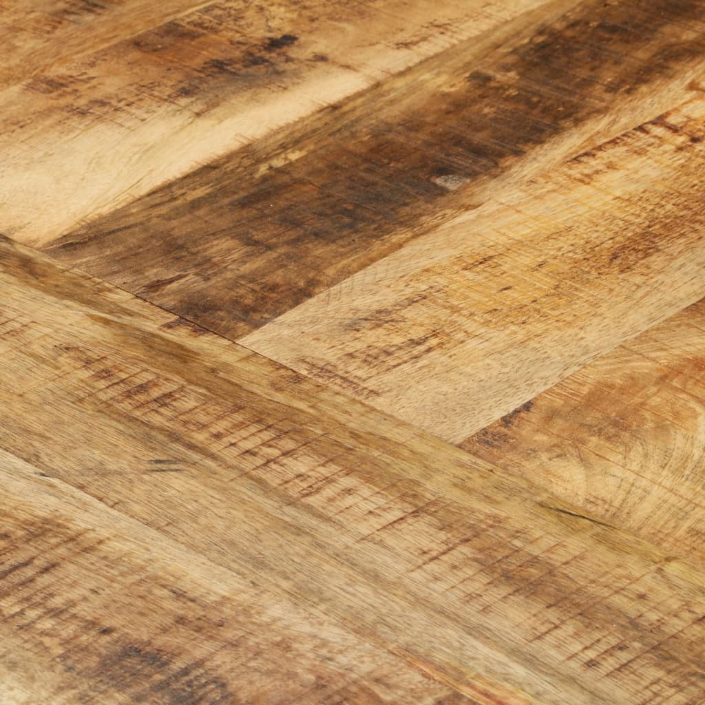 Table à manger ronde 175x75 cm en bois de manguier brut