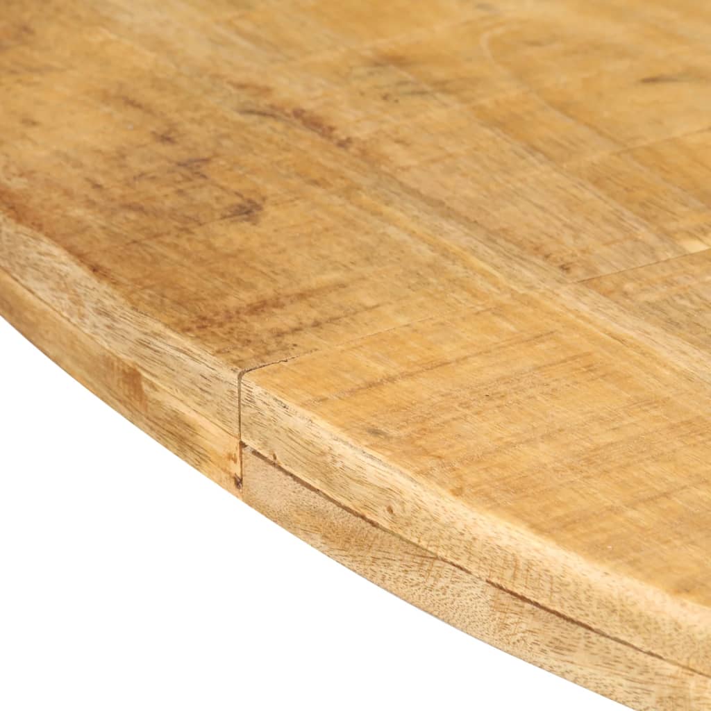 Table à manger ronde 175x75 cm en bois de manguier brut