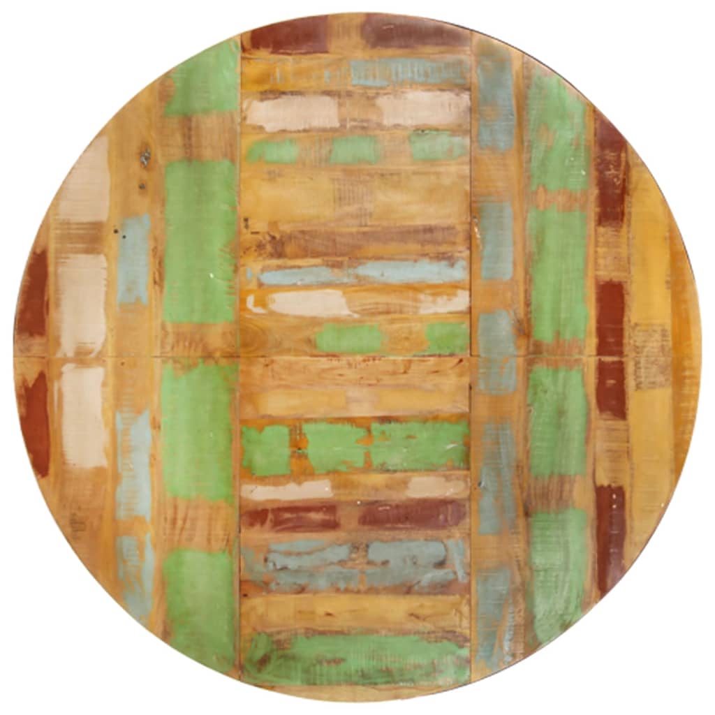 Table à manger ronde 175x75 cm en bois massif de récupération