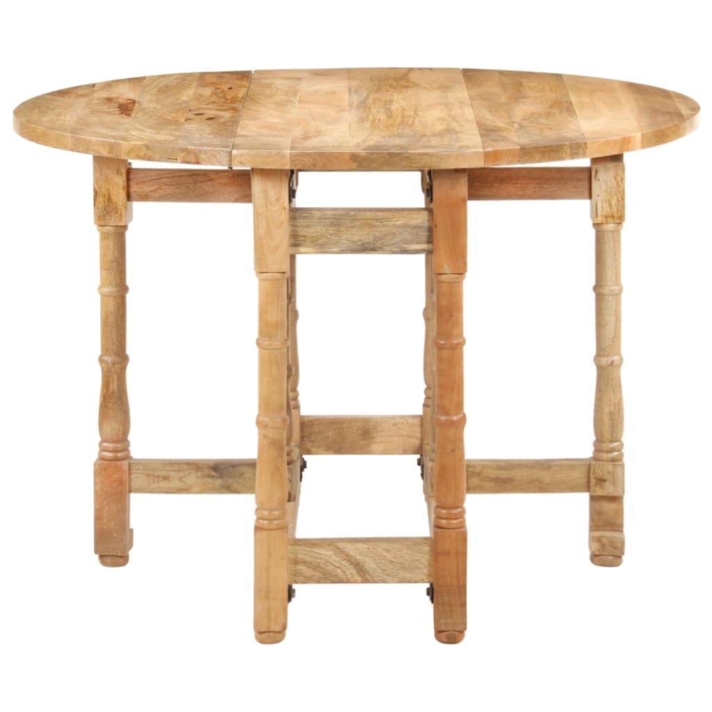 Table à manger ronde 110x76 cm en bois de manguier massif