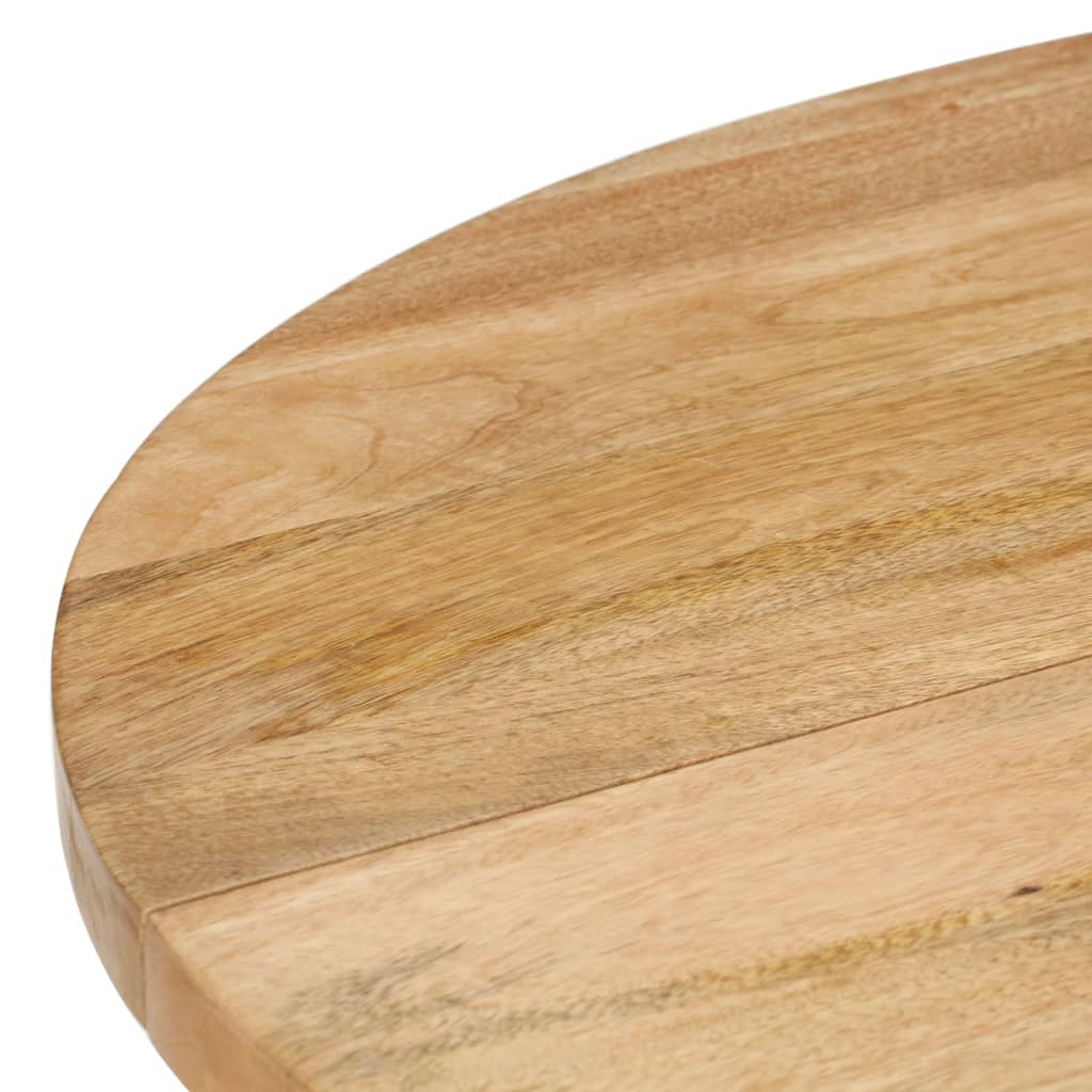 Table à manger ronde 110x76 cm en bois de manguier massif