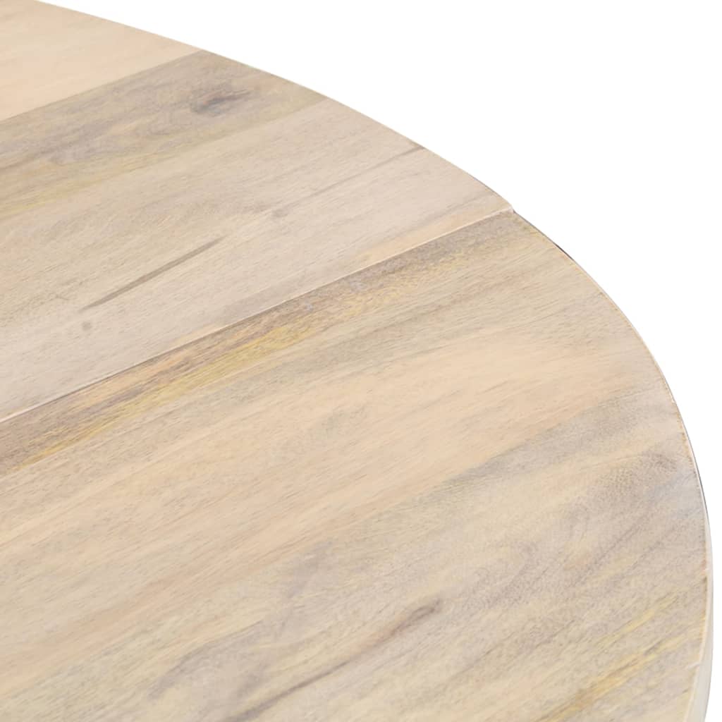 Table à manger ronde 110x76 cm en bois de manguier massif