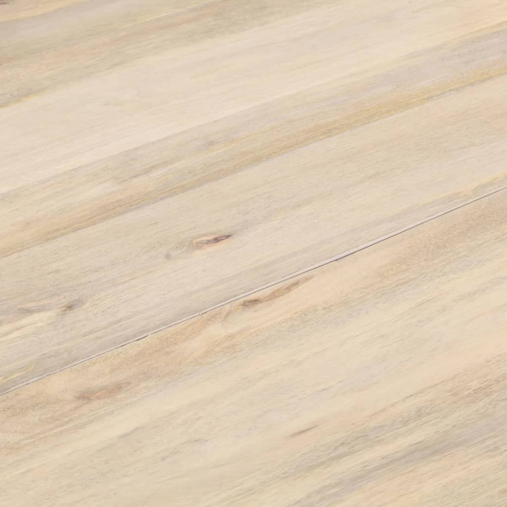 Table à manger ronde 110x76 cm en bois de manguier massif