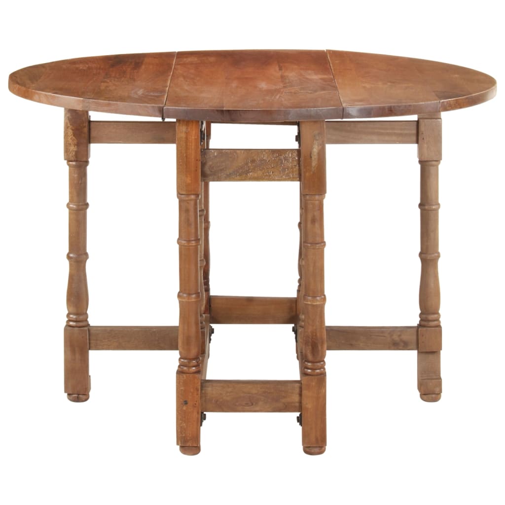 Table à manger ronde 110x76 cm en bois de manguier massif