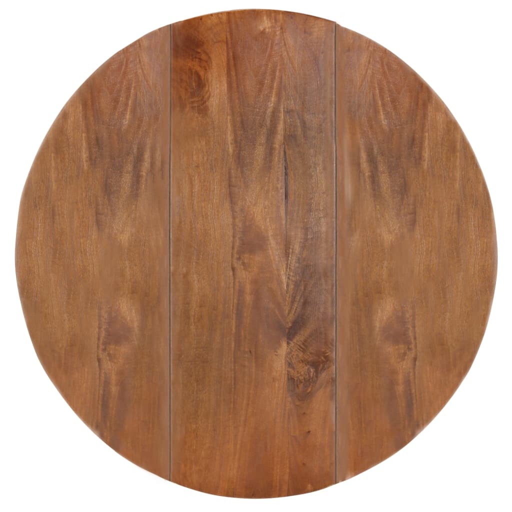 Table à manger ronde 110x76 cm en bois de manguier massif
