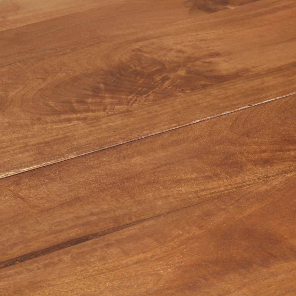 Table à manger ronde 110x76 cm en bois de manguier massif