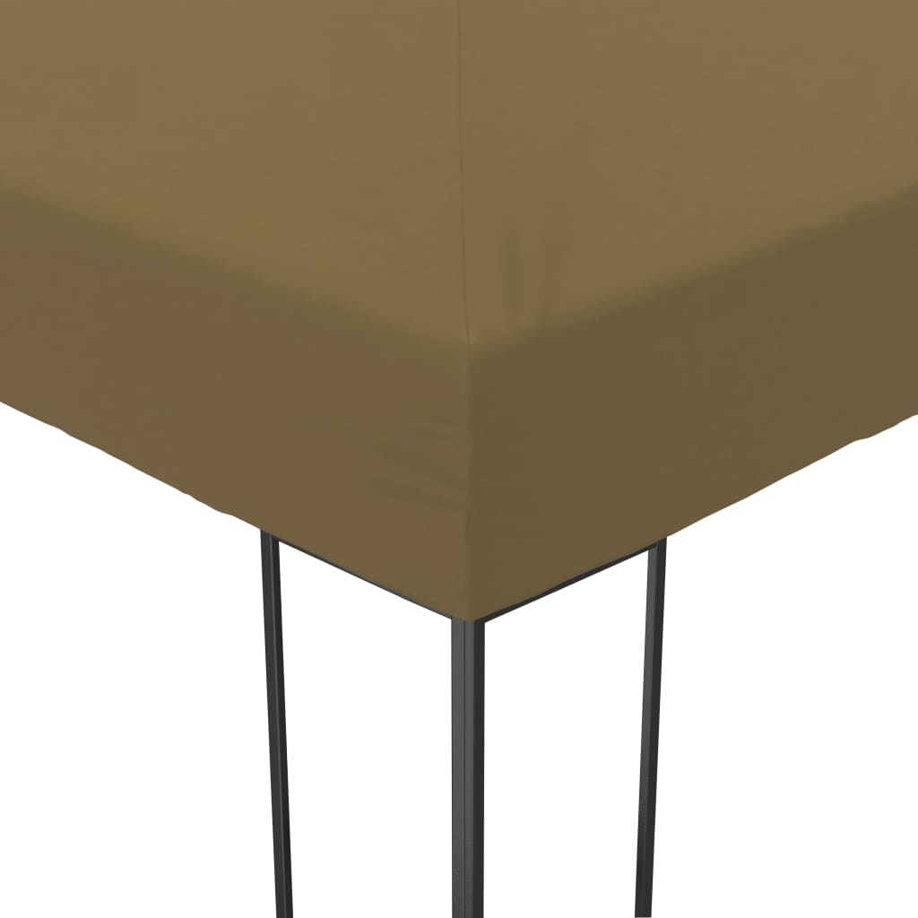 Garden pavilion 6x3x2.7 m taupe 180 g/m²