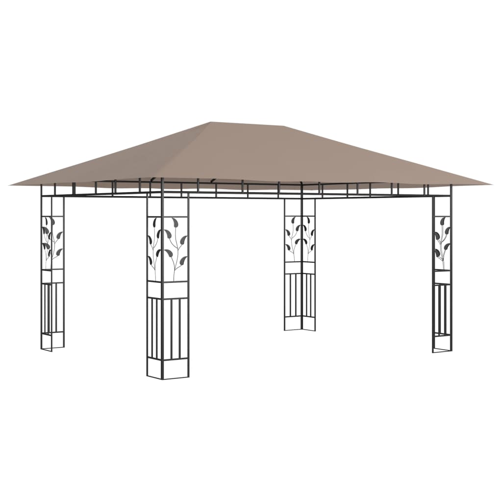 Tonnelle avec moustiquaire 4x3x2,73 m Taupe 180 g/m²