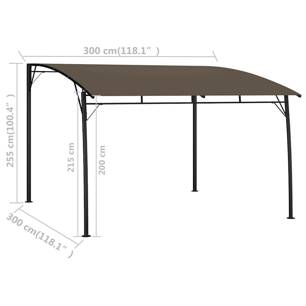 Sonnenschutzmarkisen 3 x 3 x 2,55 m Taupe