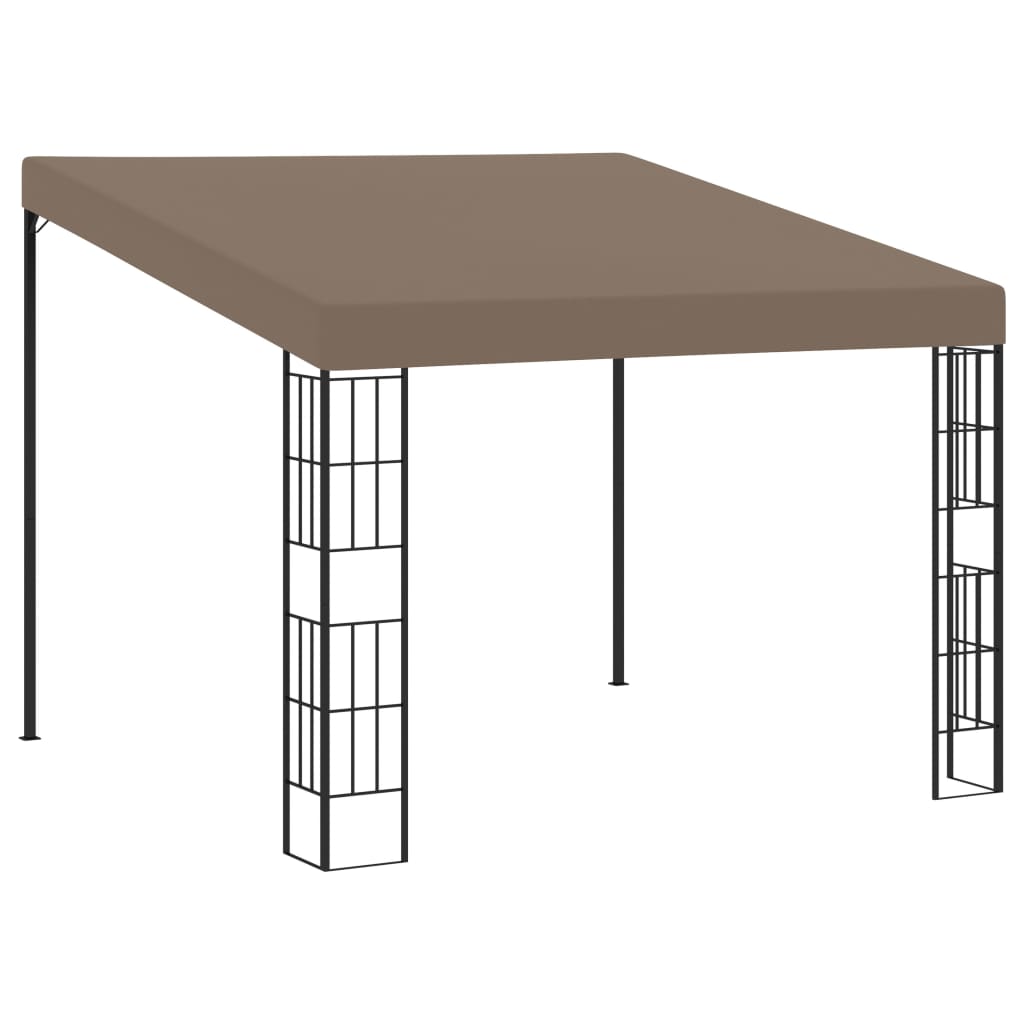 Tonnelle murale 3x3 m tissu taupe