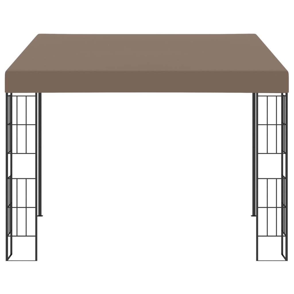 Tonnelle murale 3x3 m tissu taupe