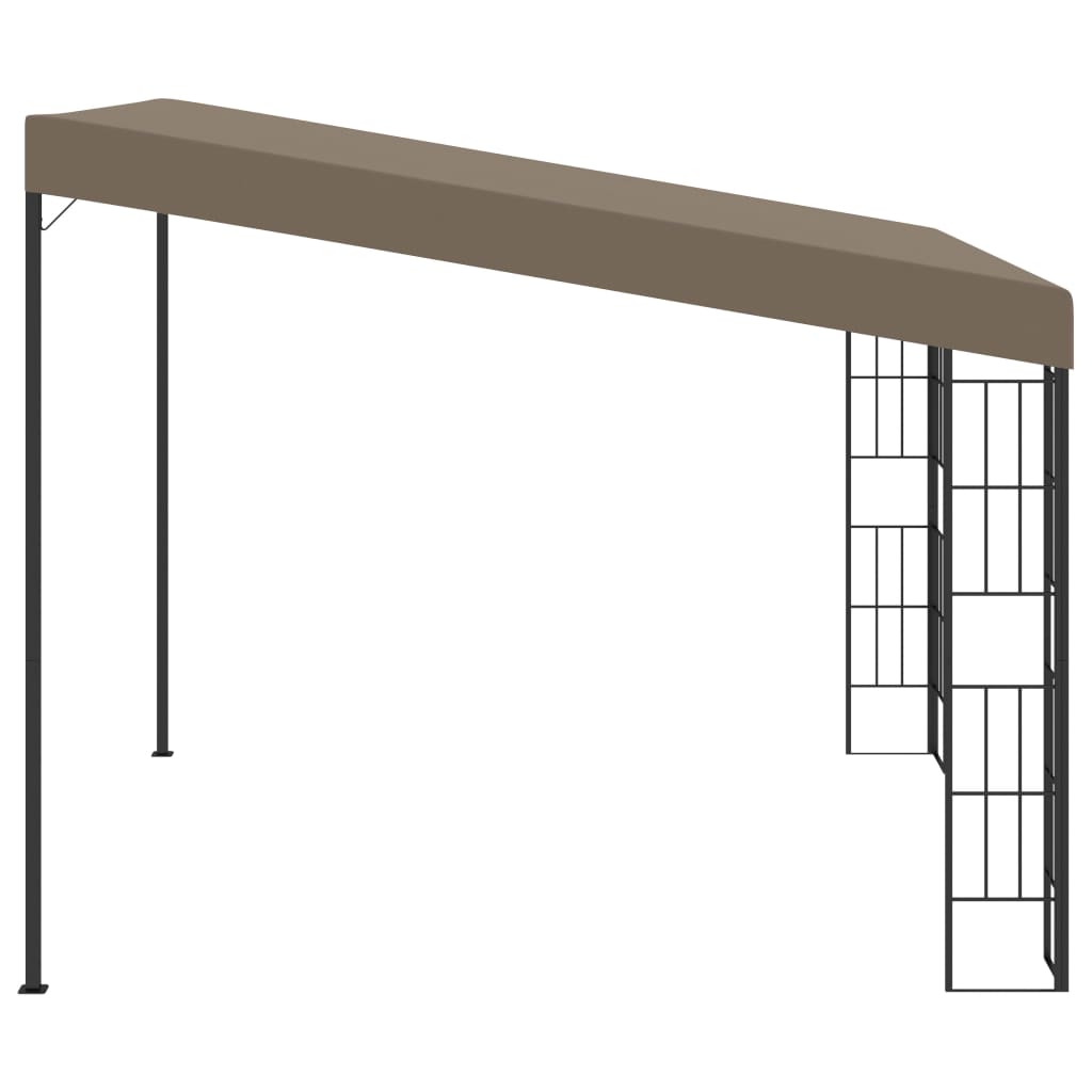 Tonnelle murale 3x3 m tissu taupe