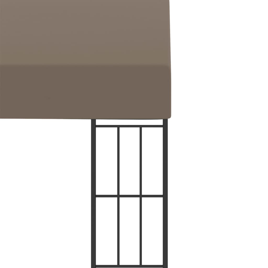 Tonnelle murale 3x3 m tissu taupe
