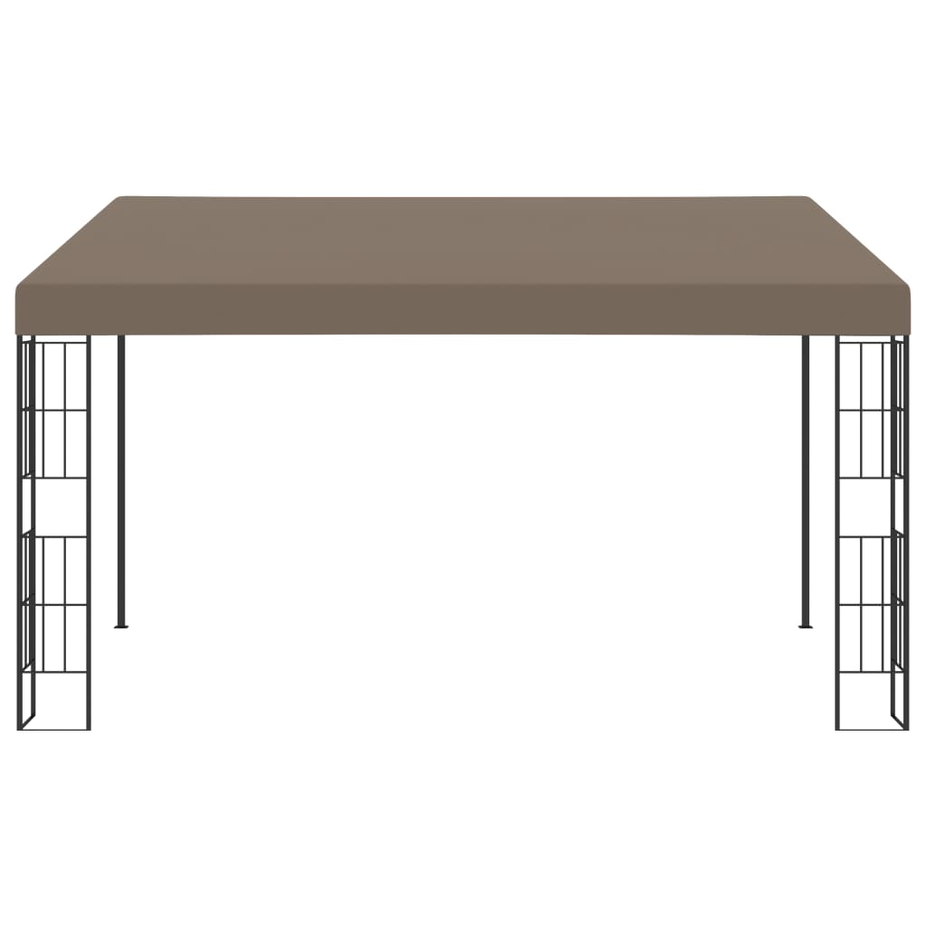 Tonnelle murale 4x3 m tissu taupe