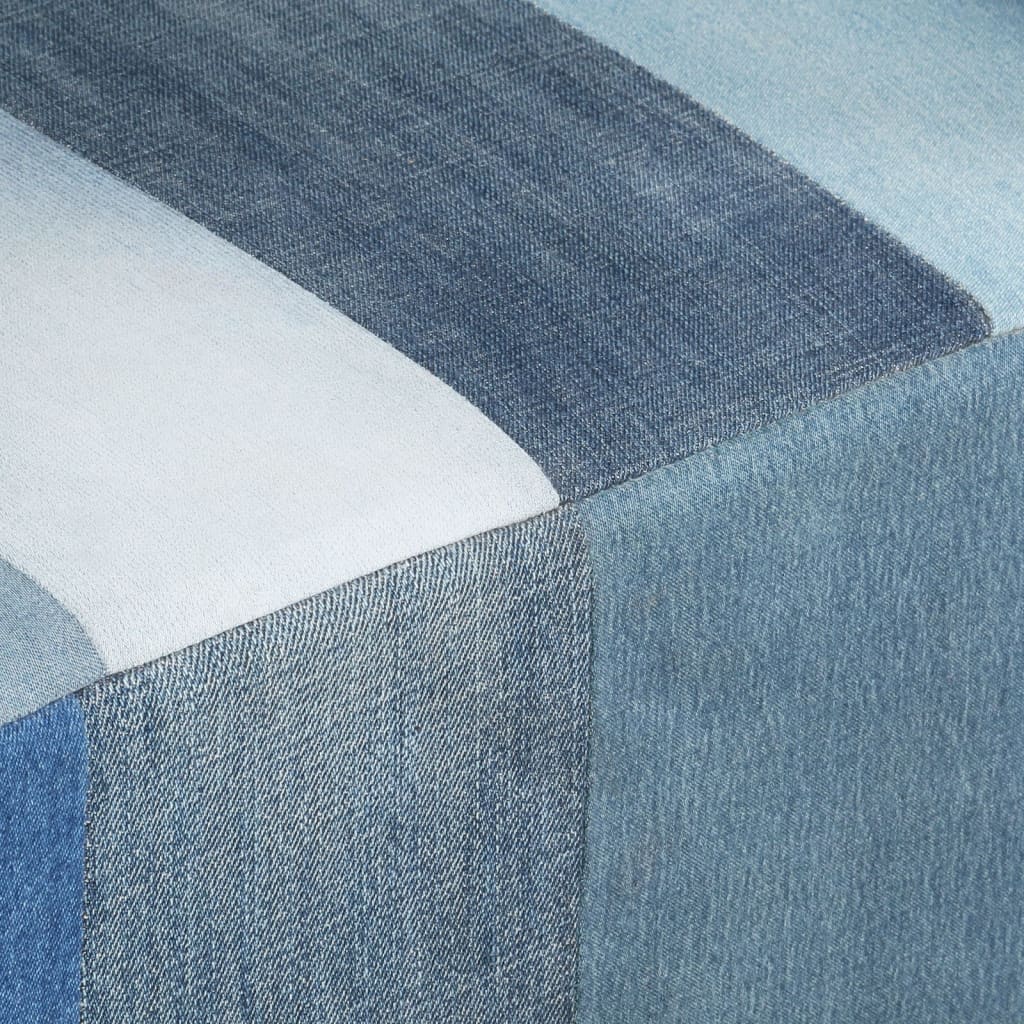 Sessel 80x67x62 cm Jeansstoff und Mango-Massivholz
