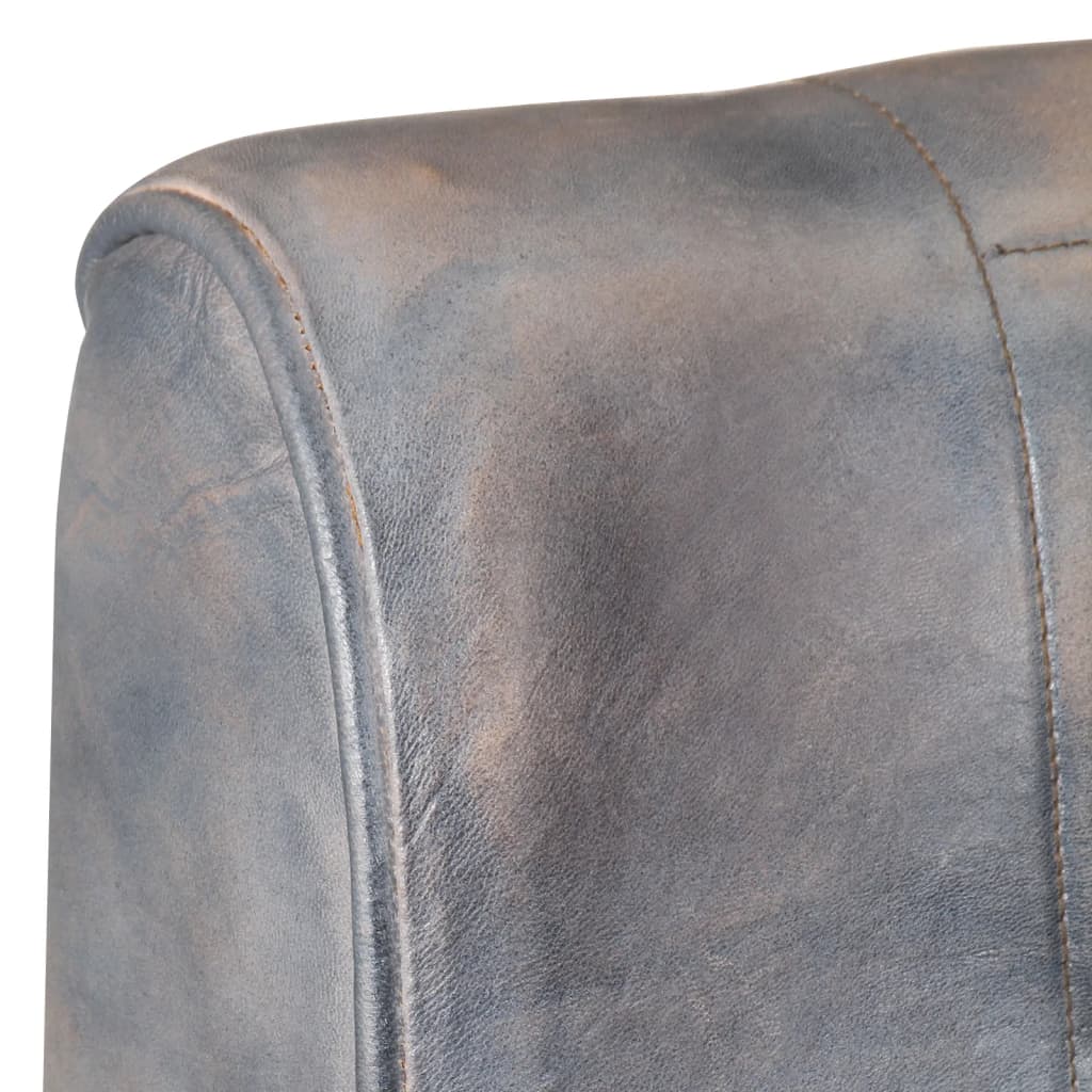Sessel 60x80x87 cm Grau Echtes Ziegenleder