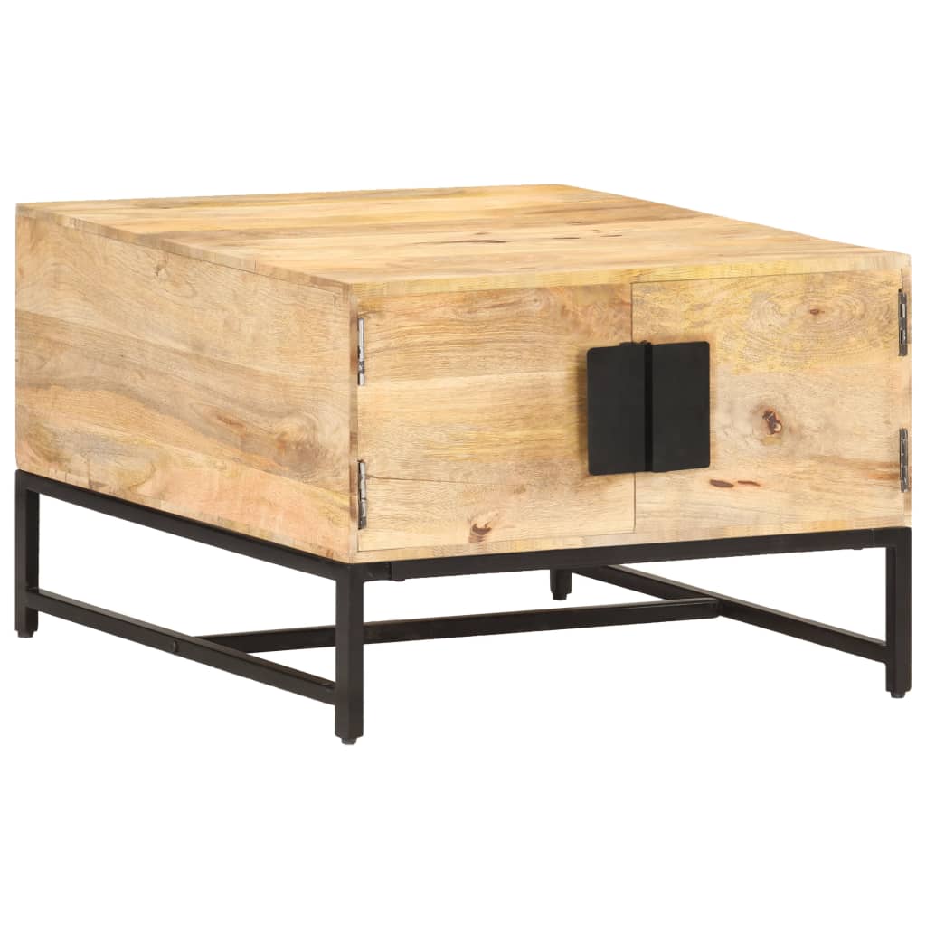 Table basse 67x67x45 cm en bois de manguier massif