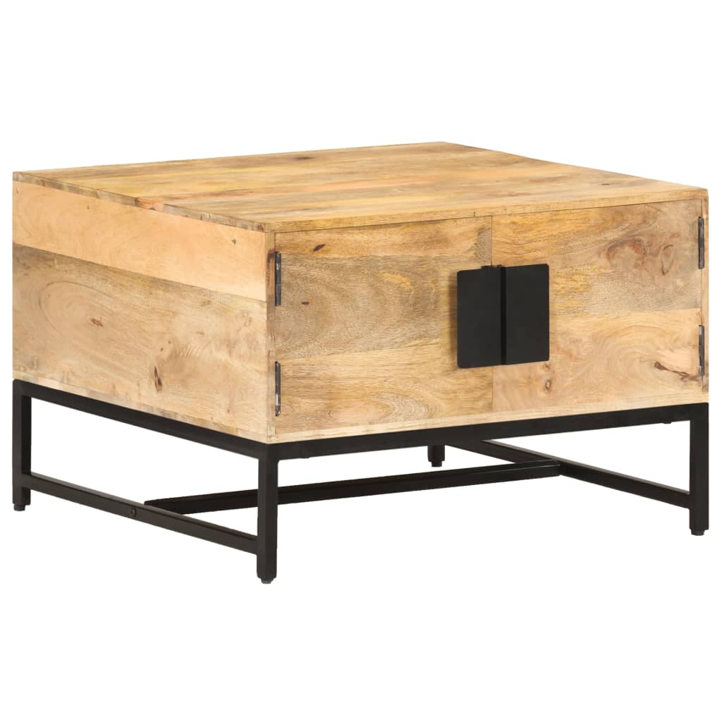 Table basse 67x67x45 cm en bois de manguier massif