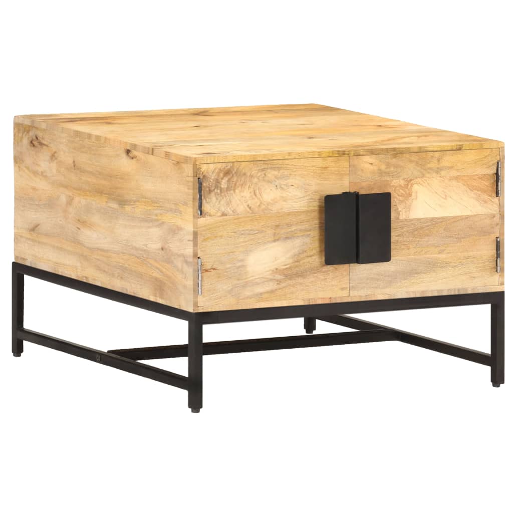 Table basse 67x67x45 cm en bois de manguier massif