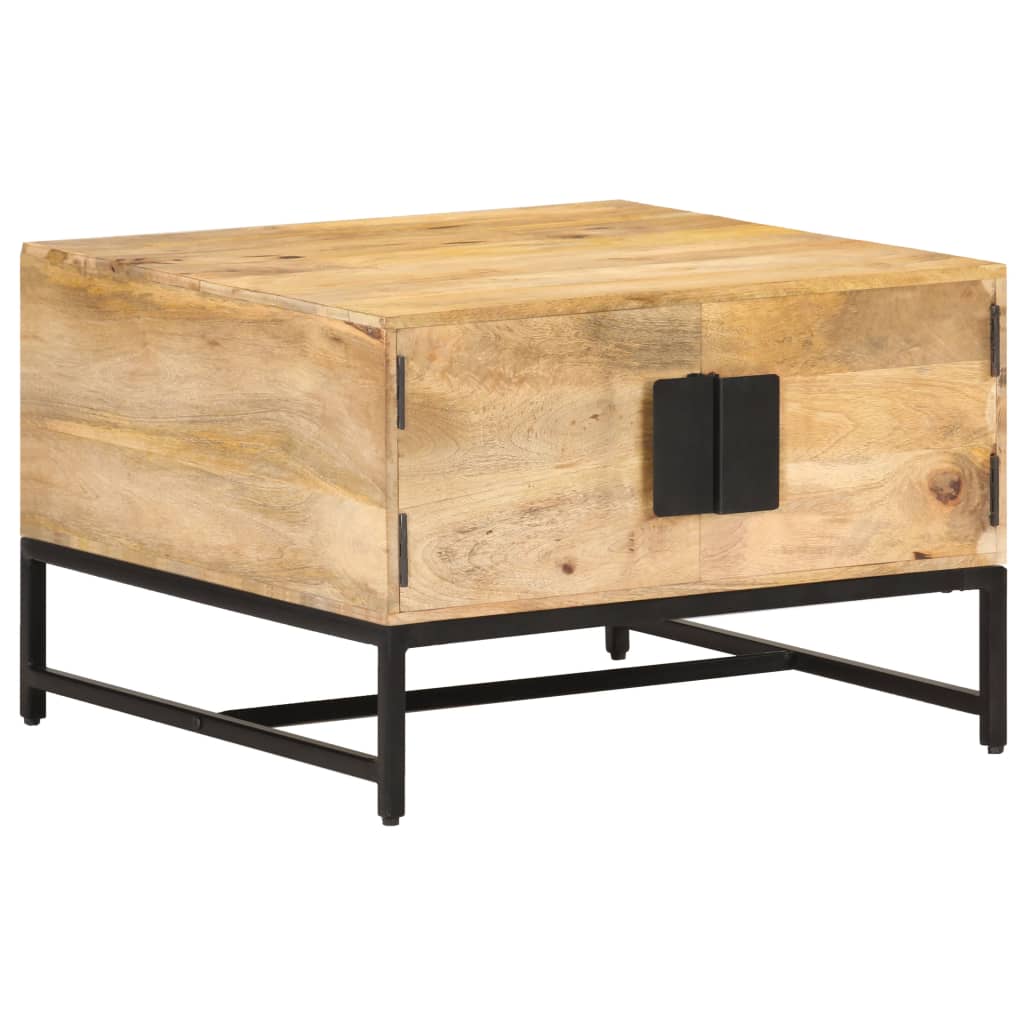 Table basse 67x67x45 cm en bois de manguier massif