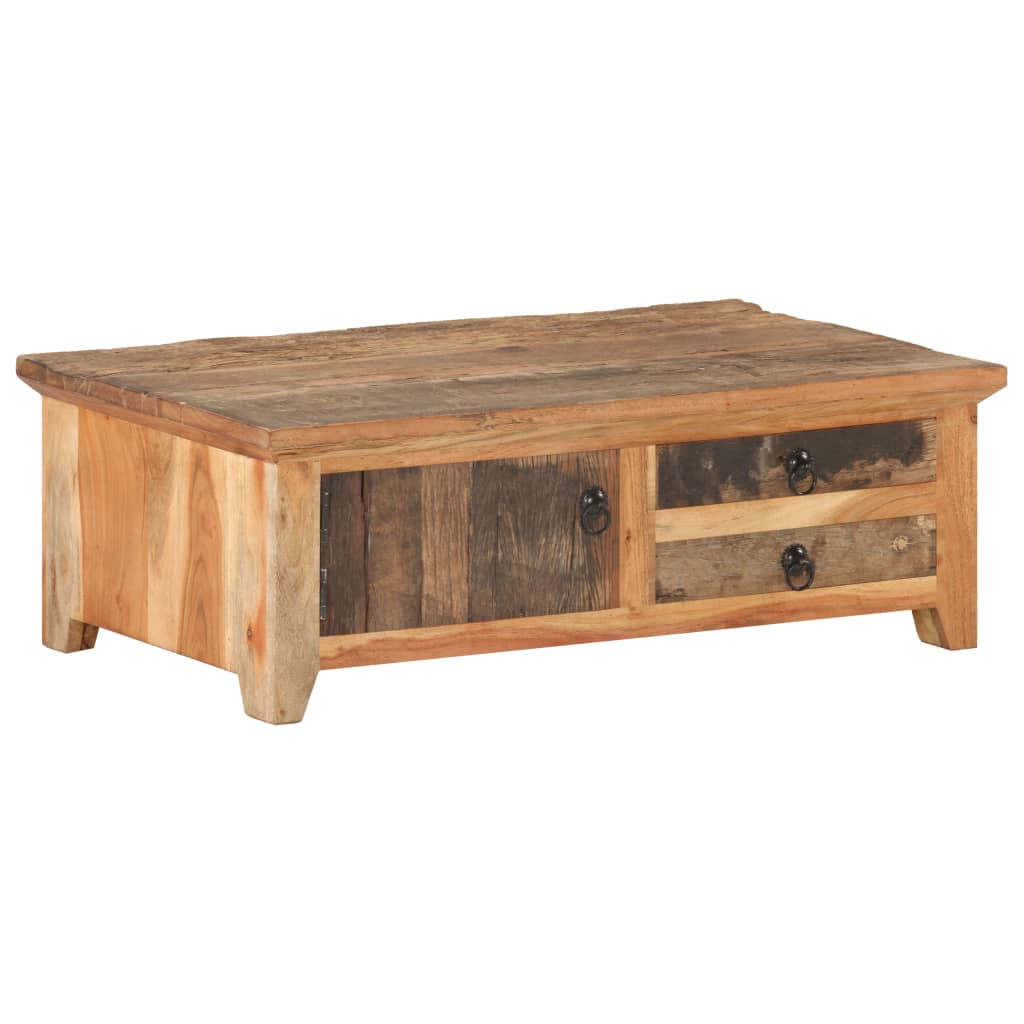 Table basse 90x50x31 cm Bois massif recyclé