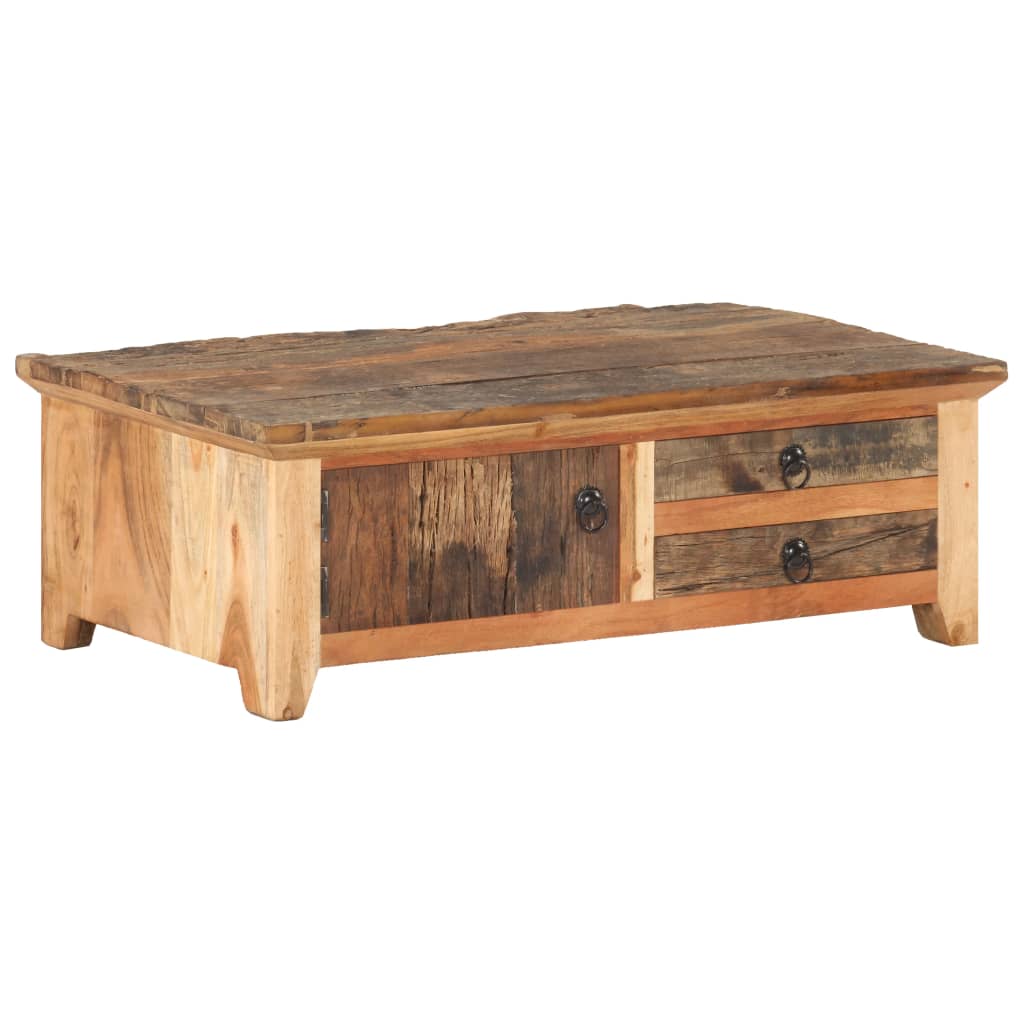 Table basse 90x50x31 cm Bois massif recyclé