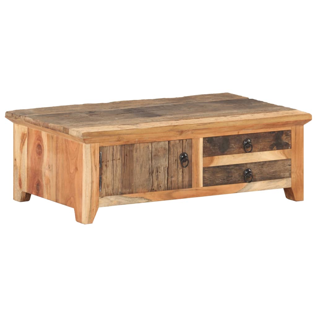Table basse 90x50x31 cm Bois massif recyclé
